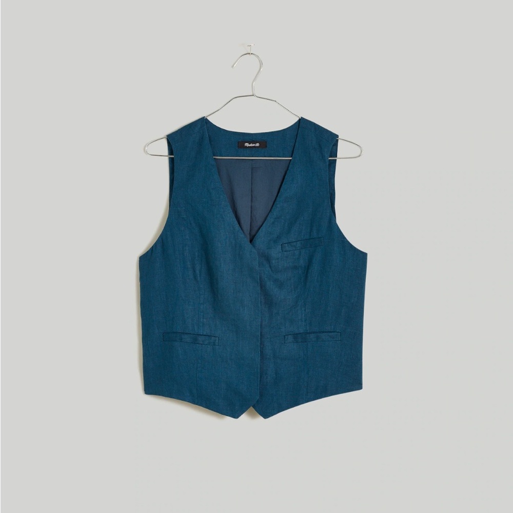 Single Breasted Vest — Linen